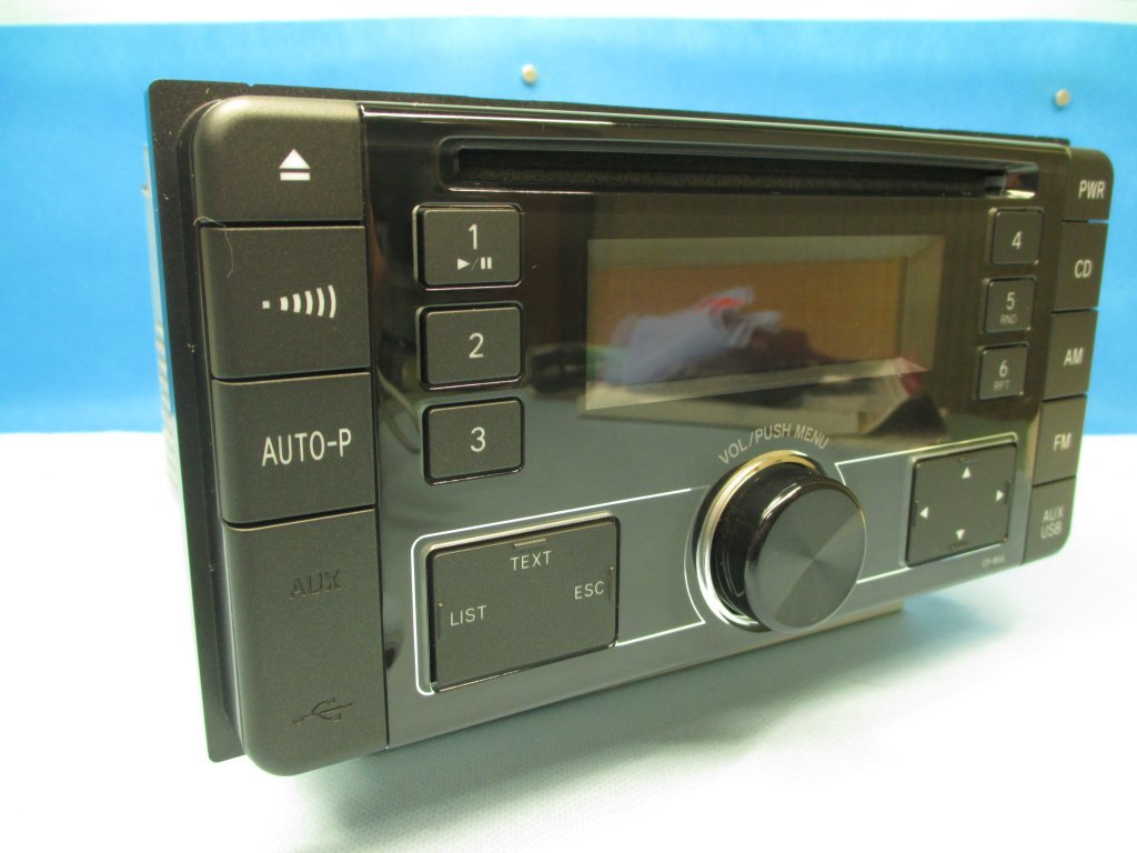 3849 中古良品 トヨタ 純正 2Dinワイド CDチューナー CP-W66 ♪CD再生確認済み トヨタ純正品番 08600-00P10　DEH-8068ZT_画像2