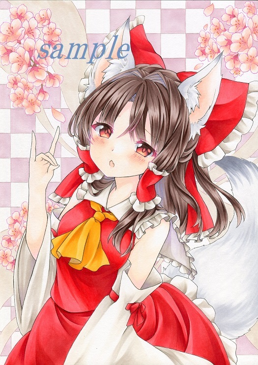 博麗霊夢☆東方Project☆A4サイズ(ボード) 手描きイラスト 博麗霊夢☆東方Project☆A4サイズ(ボード) 手描きイラスト