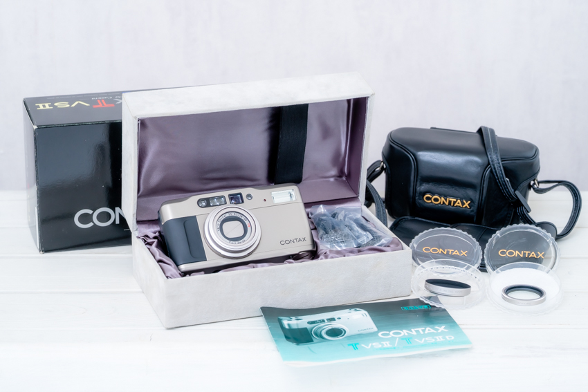 【 外観良品 】 ☆希少☆ CONTAX コンタックス T VS II ☆フィルムカメラ☆ ★附属品多数★