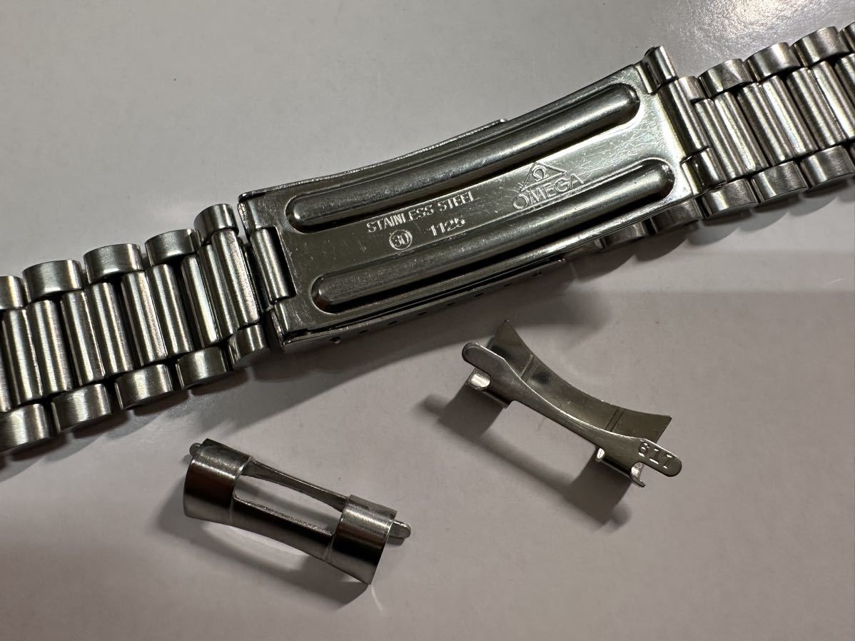 オメガ 純正SSブレス 3連 1125 FF617 取付幅約19mm ベルト OMEGA stainless steel bracelet constellation speedmaster Seamaster 25-1_画像4