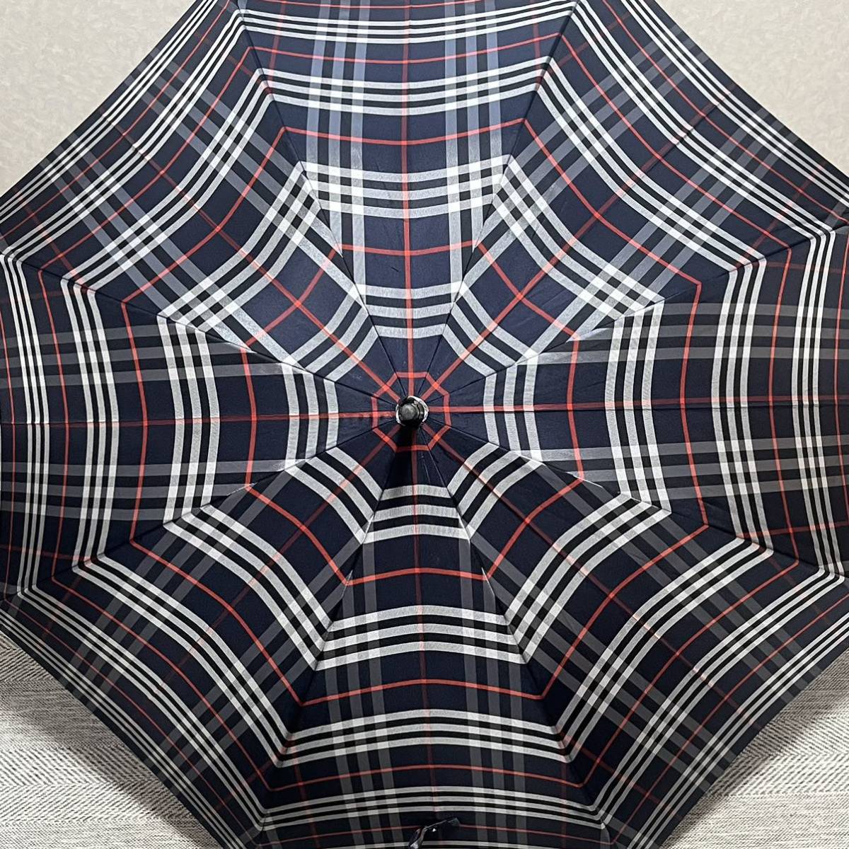BURBERRY Burberry noba проверка чёрный темно-синий из дерева umbrella длинный зонт 1 шт зонт для мужчин и женщин 