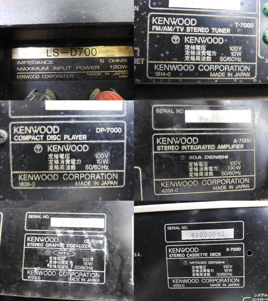 KENWOOD Kenwood DP-7000/GE-5000/A-7000/T-7000/X-7000/LS-D700 KENWOOD Kenwood DP-7000/GE-5000/A-7000/T-7000/X-7000/LS-D700