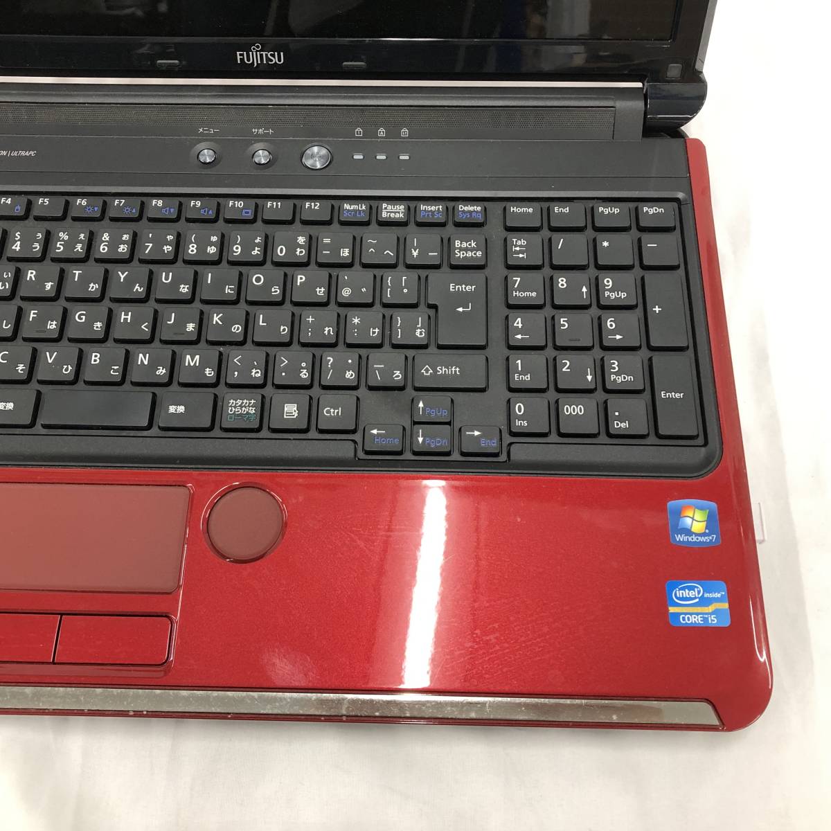 ☆美品☆ 富士通 LIFEBOOK AH56 FMVA56RKS ノートパソコン レッド系