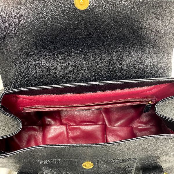 ☆中古・美品☆ BVLGARI ブルガリ チャンドラ ブラックレザー ゴールド