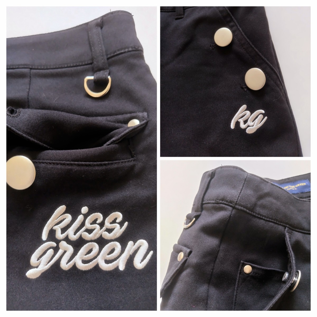 KISS ON THE GREEN レディース2 キスオンザグリーン ゴルフ ストレッチ ショートパンツ M相当 ブラック 正規品