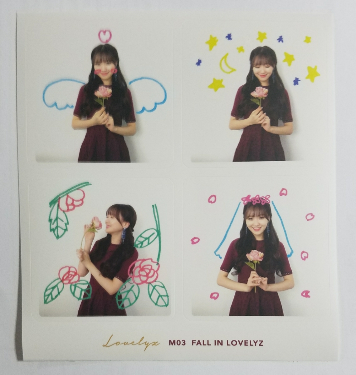 LOVELYZs John FALL IN LOVELYZ photo sticker prompt decision Sujeong Rav Lee z3rd Mini Album Korea record seal 