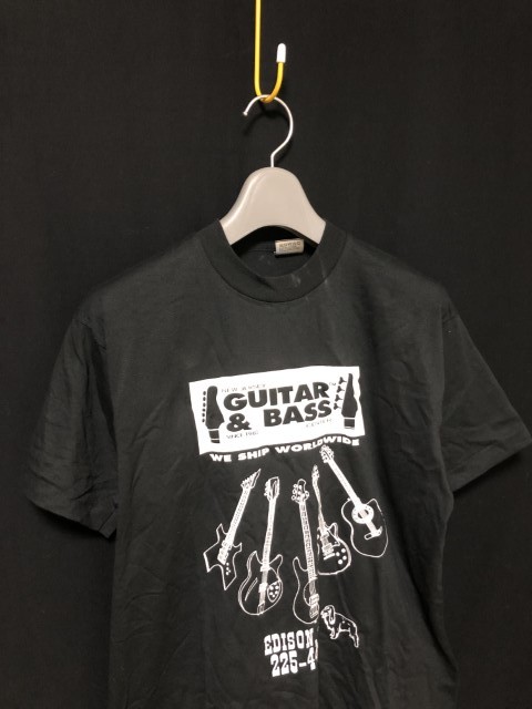 USA製　ヴィンテージ■楽器柄　FRUIT OF THE LOOM BEST 半袖Tシャツ L GUITAR＆BASS 　企業_画像2