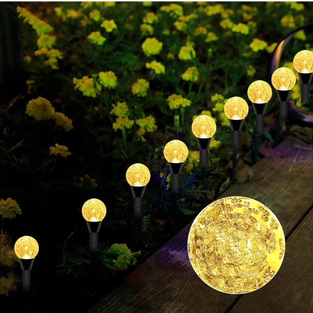 [ new goods ]PinPon solar light outdoor Crystal Ball light waterproof LED30 piece garden equipment ornament -stroke ring light through .. road no.1102