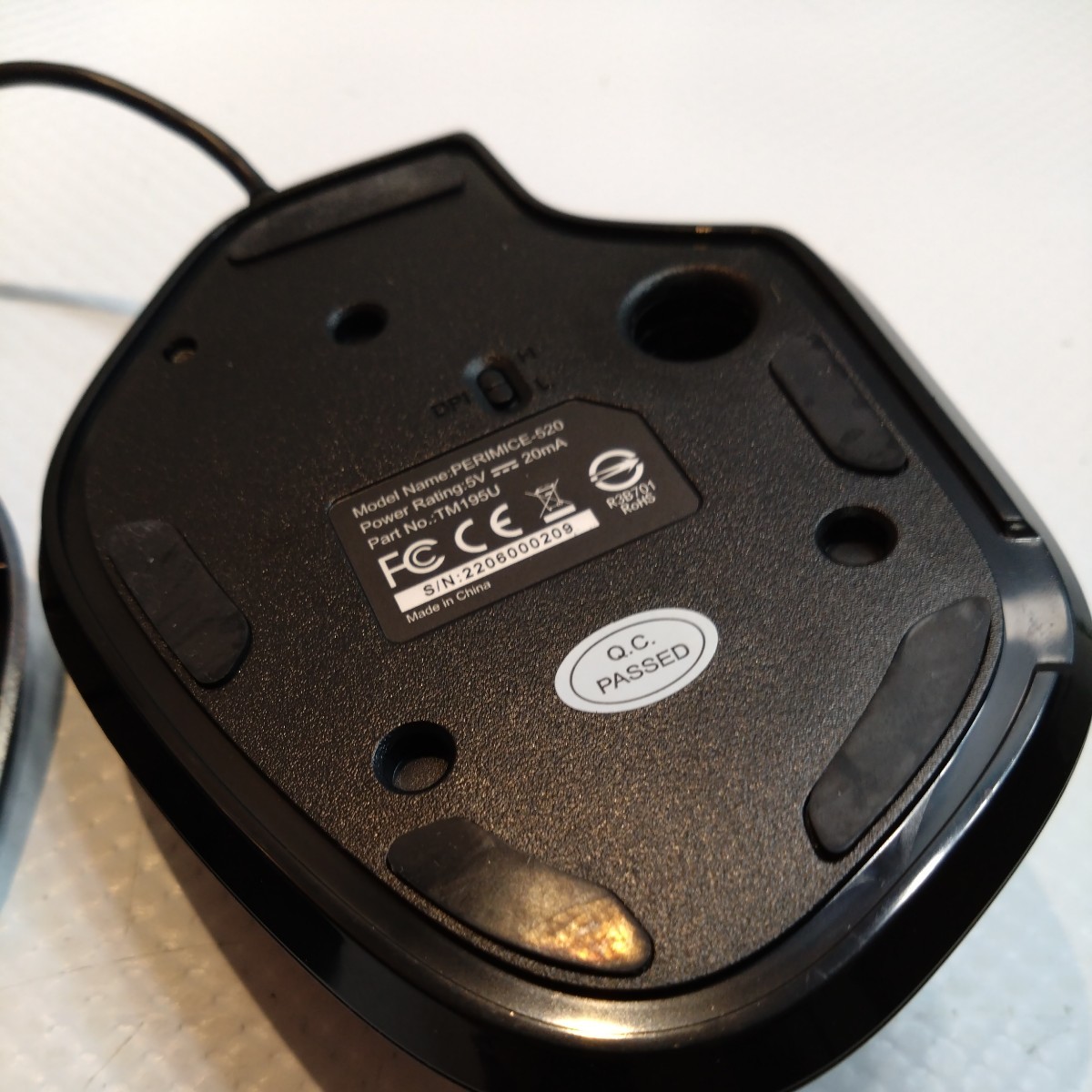 [ beautiful goods ].liksPERIMICE-520 L gono Miku s trackball mouse wire USB.. adjustment possibility black ( wire ) n1235