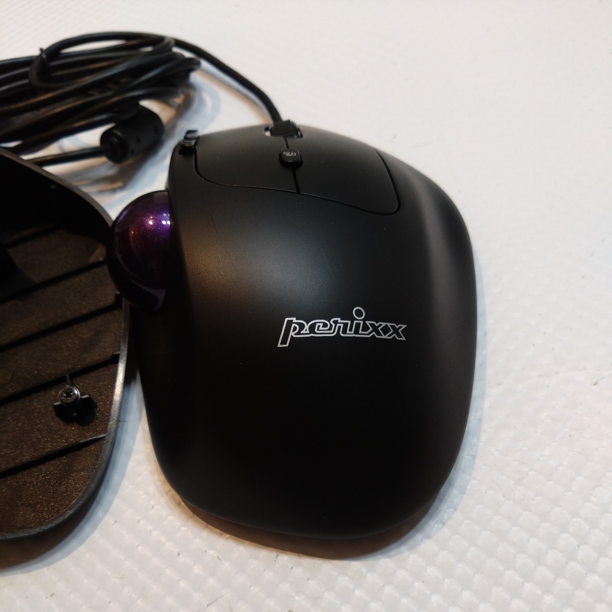 [ beautiful goods ].liksPERIMICE-520 L gono Miku s trackball mouse wire USB.. adjustment possibility black ( wire ) n1235