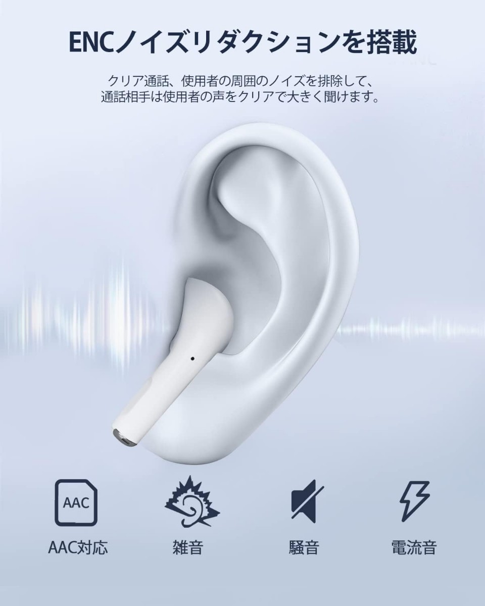 【美品】bluetooth イヤホン- AOKIMI ワイヤレスイヤホン V12 ブルートゥース イヤホン 小型/軽量ぶるーとぅーすイヤホン no.1250_画像5