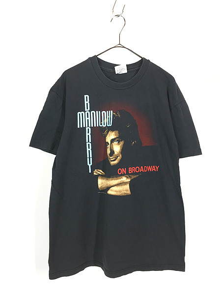 古着 80s USA製 Barry Manilow 「ON BROADWAY」 ツアー ポップ ミュージック Tシャツ XL 古着_画像1