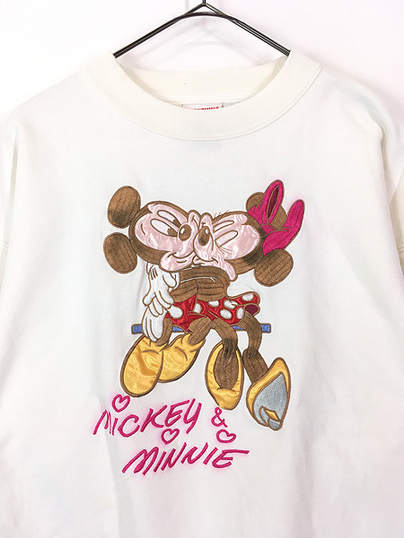 женский б/у одежда 90s USA производства Disney Mickey minnie - gBIG.... тренировочный футболка L б/у одежда 