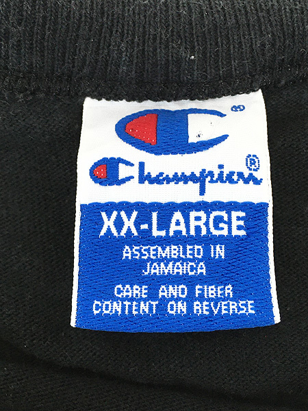 古着 90s Champion MLB Baltimore Orioles オリオールズ ベースボール 100％コットン Tシャツ 黒 XXL 古着_画像7