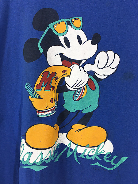 古着 90s USA製 Disney Classic Mickey ミッキー BIG プリント キャラクター Tシャツ XL 古着_画像2