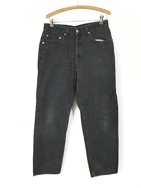 古着 90s Levi's 550-0260 ブラック デニム パンツ ジーンズ テーパード W33 L29 古着_画像1