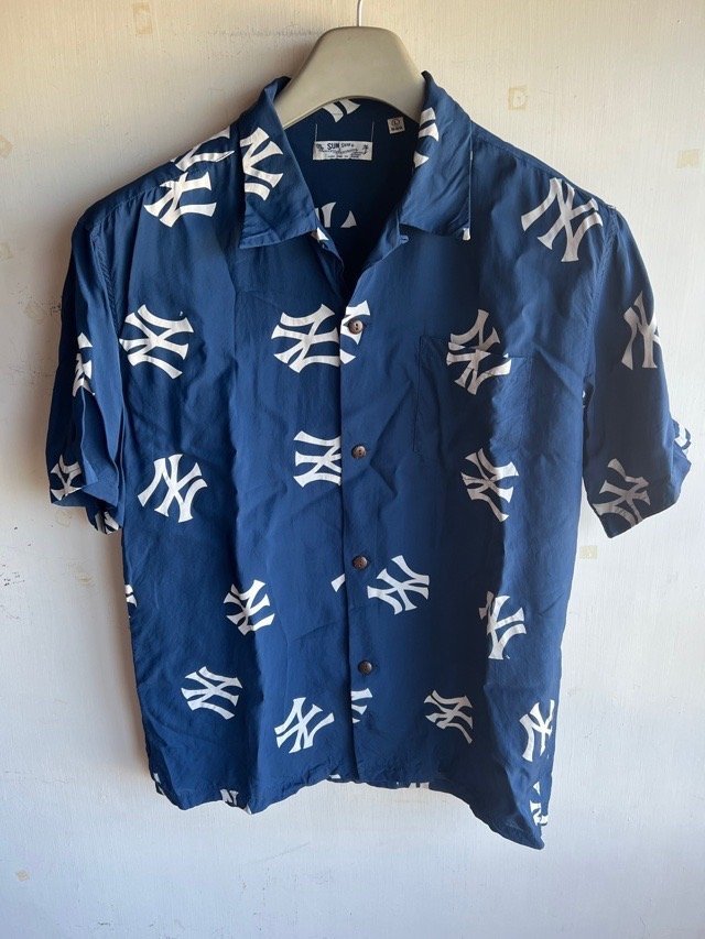  Beams sun Surf MLB New York yan Keith aloha shirt L beams sunurf NYyan Keith shirt L MLByan Keith 