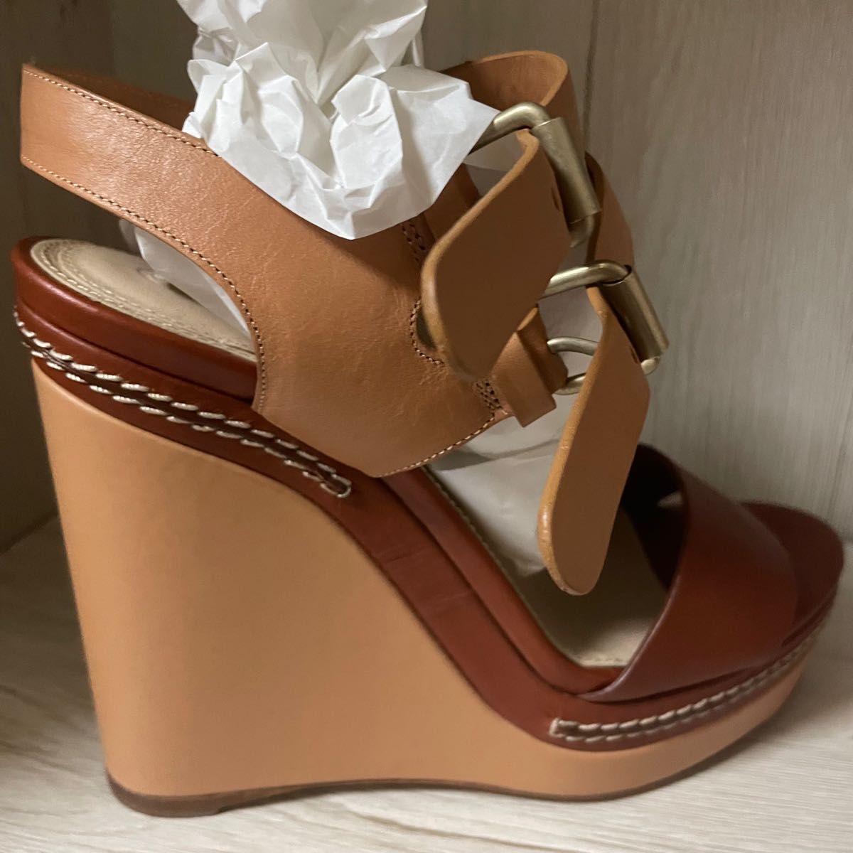 クロエ Chloe サンダル レディース レザー 厚底|PayPayフリマ