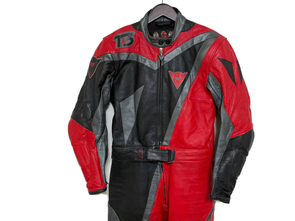 DAINESE большой ne-ze2WAY раздельный кожа костюм для гонок 46 комбинезон . цвет байкерская куртка брюки / Alpine Stars 
