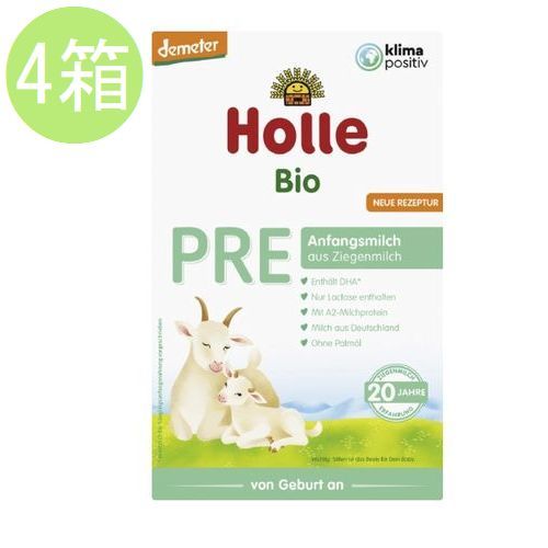 Установите 4 штуки Holle Organic Goat Powder Supered Milk Pre (0 месяцев -для новорожденных) 400G