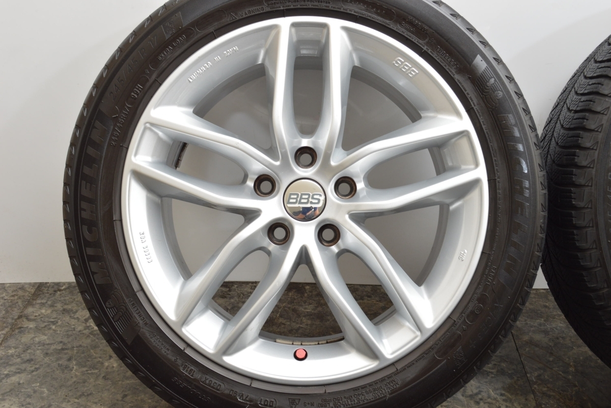 【良好品】BBS ジャーマニー SX0301 17in 7.5J +45 PCD112 ミシュラン X-ICE3+ 245/45R17 アウディ A4 TT ベンツ Eクラス 送料無料_画像5