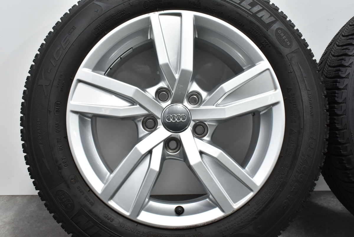 【程度良好品】アウディ B9 A4 純正 16in 7J +35 PCD112 ミシュラン X-ICE XI3 205/60R16 品番：8W0601025A Q2 即納可能 送料無料 AUDI_画像5