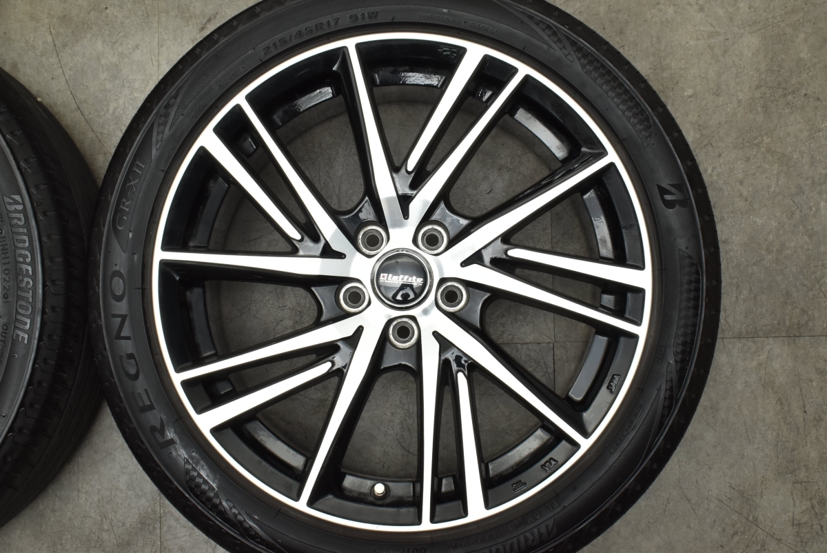 【程度良好品】ラフィット 17in 7J +48 PCD100 ブリヂストン レグノ GR-XII 215/45R17 プリウス カローラスポーツ ツーリング 送料無料_画像4