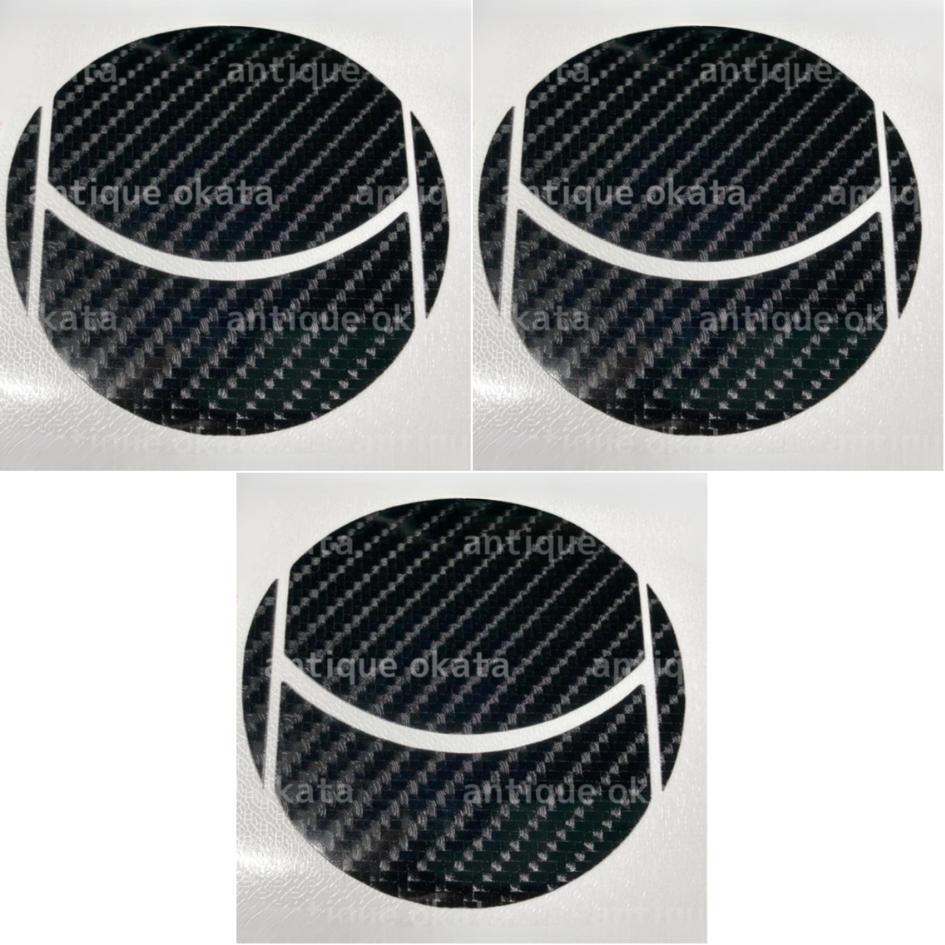 黒 ブラック 高光沢 カーボン シート マツダ ルーバー パネル 用 3枚 デミオ アクセラ アテンザ CX-7 ベリーサ_画像1