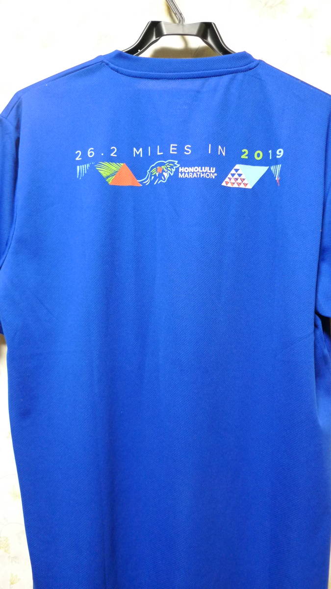 2019 Honolulu Marathon In-Training Shirt ２０１９年 ホノルルマラソントレ－ニングＴシャツ Ｌサイズ 新品 未開封品 ALANIC製_画像2