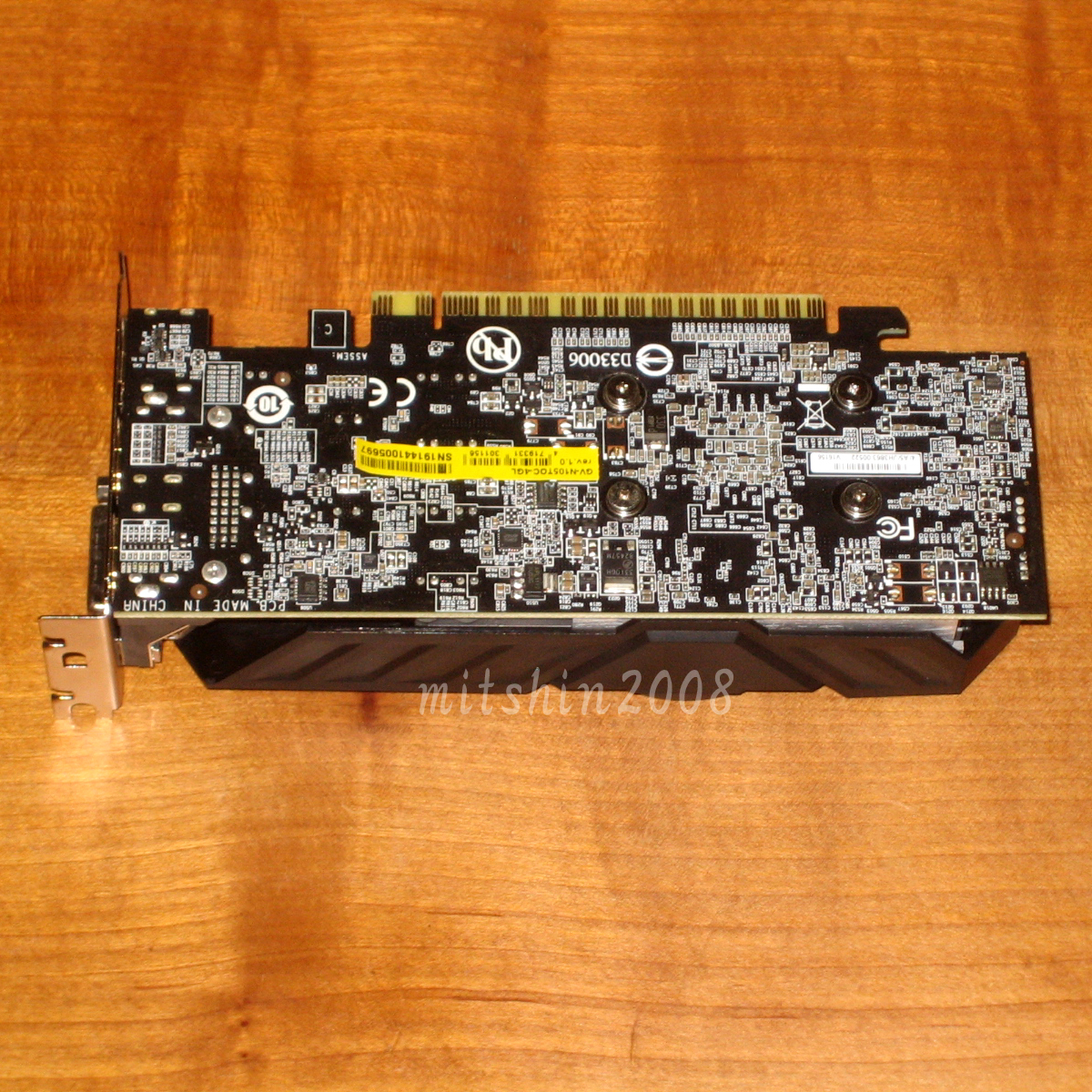 GeForce GTX1050Ti GIGABYTE GV-N105TOC-4GL (GDDR5 4GB 128bit, PCIE3.0x16, ロープロファイルブラケット 2スロット) 動作確認済 [No.364]_【画像２】裏面