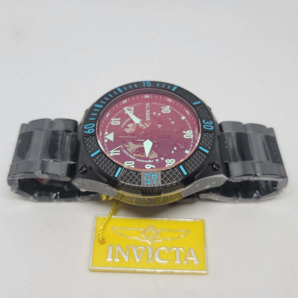 Invicta インビクタ 39918  50mm アビエーター レーダー オート ガンメタ×ブラックＤ《超COOLな見た目重視》