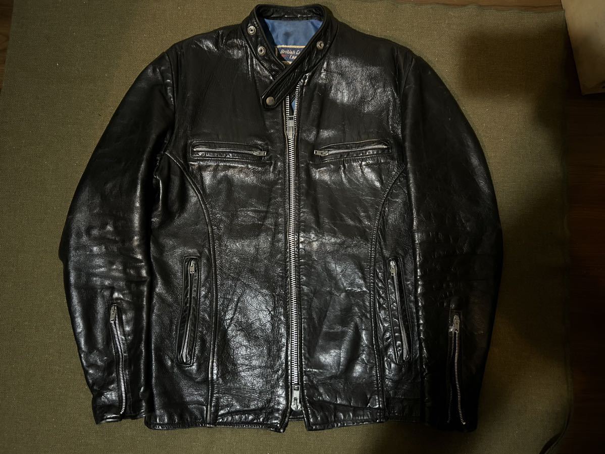 British Cycle Leathers ビンテージライダース 38くらい？ レザージャケットの画像1