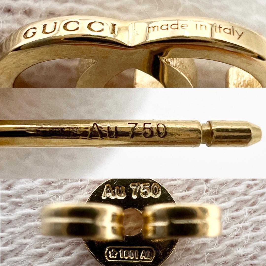 [ обычная цена 9.7 десять тысяч ] Gucci GUCCI серьги GG бег Gold 18 золотой K18 желтое золото 