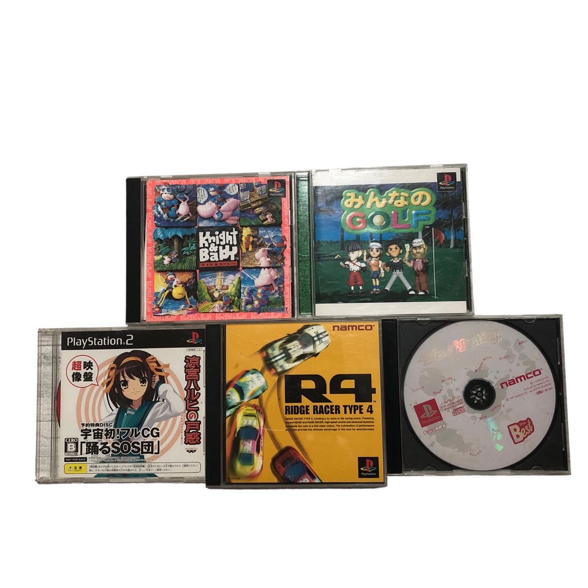 ★ PS ソフト プレステ 5枚セット みんなのGOLF リッジレーサー ナイトアンドベイビー Tales of Destiny