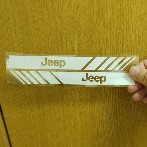 JEEP ジープ　ドアミラーステッカー　シルバーホワイト（白）１セット_画像2