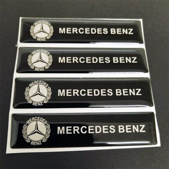 MERCEDES-BENZ　メルセデスベンツ　 エポキシ３Dステッカー　４個セット_画像1