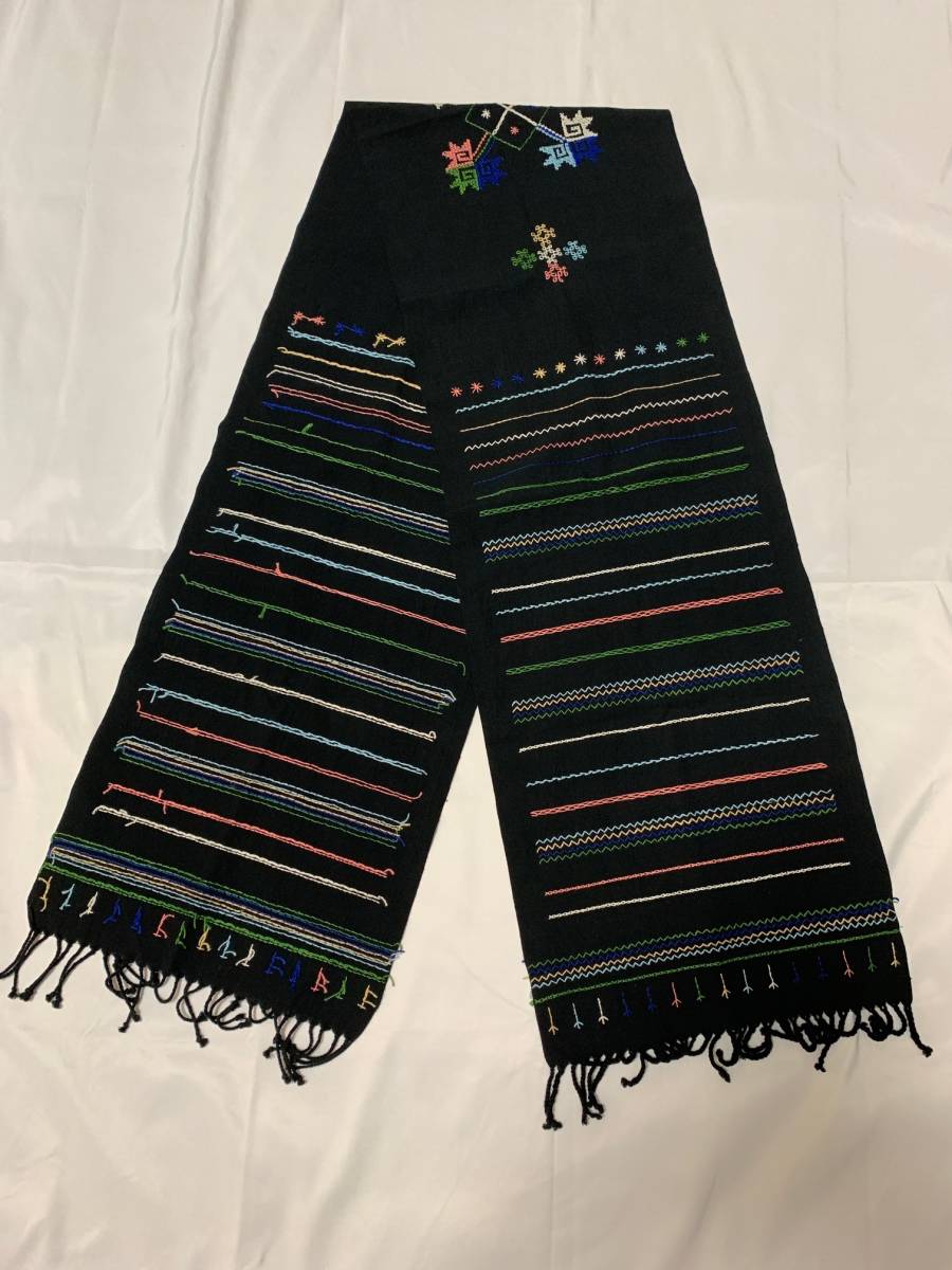 愛用 ISSEY HaaT MIYAKE scarf イッセイミヤケ ストール スカーフ 刺繍