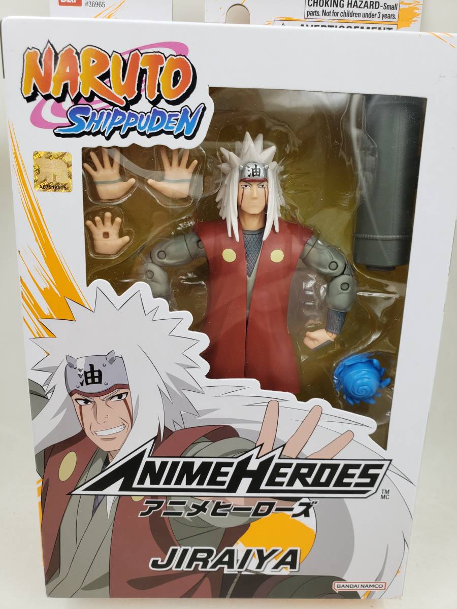 即決 新品 未開封 Naruto ナルト 疾風伝 アニメヒーローズ Anime Heroes 自来也 Jiraiya 可動フィギュア USAバンダイ Bandai Namco_画像2