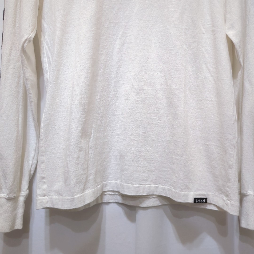 【送料370円】ショット Schott ロングスリーブTシャツ メンズ S 長袖 ロンT カットソー チェッカー プリントTの画像3