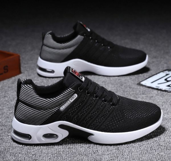  shoes mesh [26cm gray ] s18 men's sneakers running shoes fitness walking ventilation sport casual 