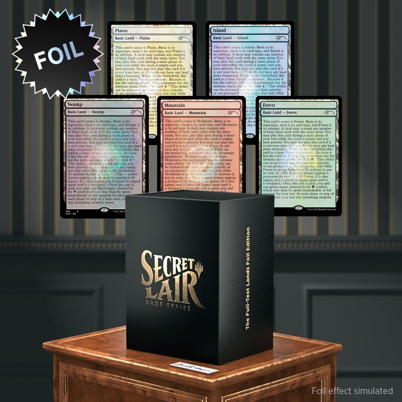 ★☆MTG Secret Lair The Full-Text Lands Foil Edition 新品未開封　SLD☆★_画像1