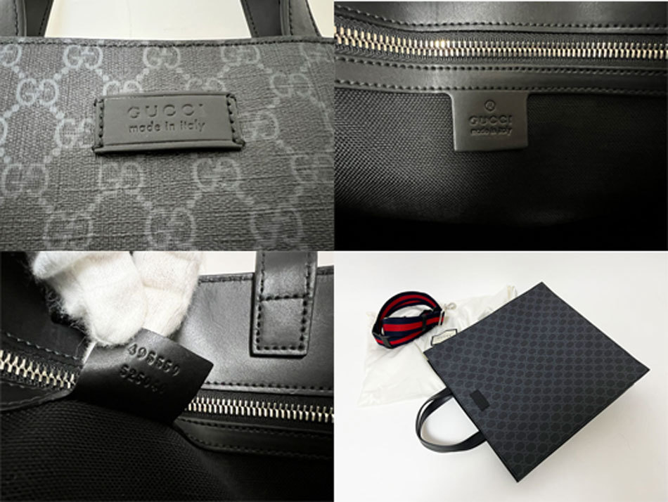  бесплатная доставка GUCCI Gucci большая сумка сумка на плечо 2WAY наклонный ..GGs шкив m парусина черный 495559 прекрасный товар 
