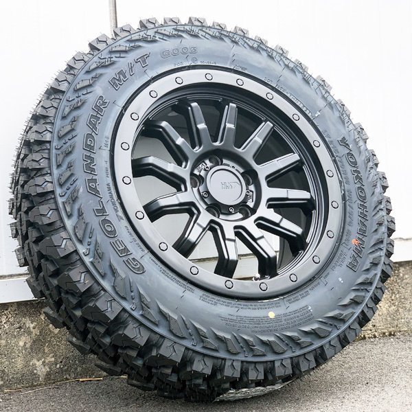 RAV4 CX5 デリカD5 エクストレイル 新品 16インチ タイヤホイール 4本セット 16×7.5J+35 ヨコハマ ジオランダー MT 215/70R16_画像1