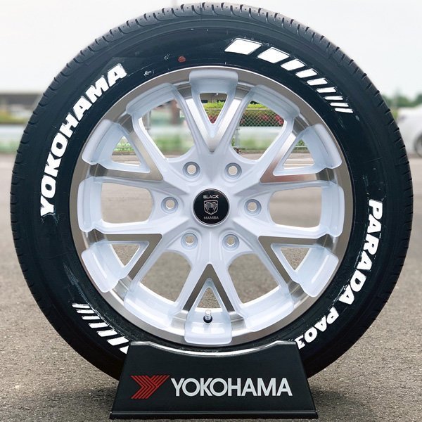 新品 ホワイトレター 200系ハイエース レジアスエース 17インチタイヤホイール 車検対応 YOKOHAMA パラダ PA03 215/60R17C_画像2