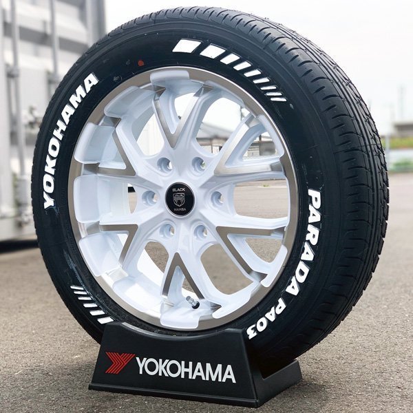 新品 ホワイトレター 200系ハイエース レジアスエース 17インチタイヤホイール 車検対応 YOKOHAMA パラダ PA03 215/60R17C_画像5