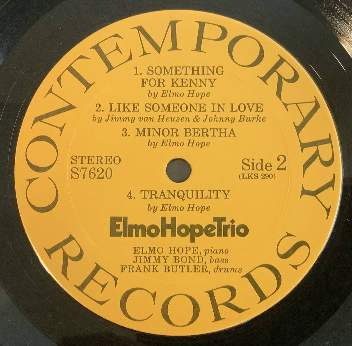【送料込】【1971 US Reissue】Elmo Hope Trio - With Jimmy Bond & Frank Butler LP Stereo Remasteredの画像4