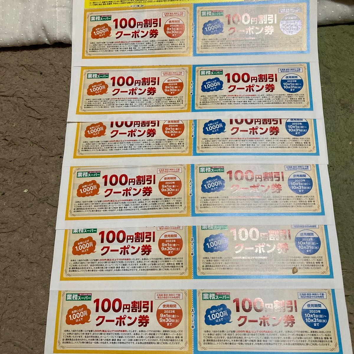業務スーパークーポン(1200円分)関東と北海道版｜PayPayフリマ