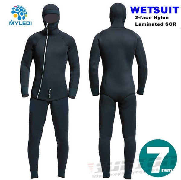  wet suit 7mm with a hood .2 piece diving s Piaa fishing s cue buffing ru suit marine sport snorkel 