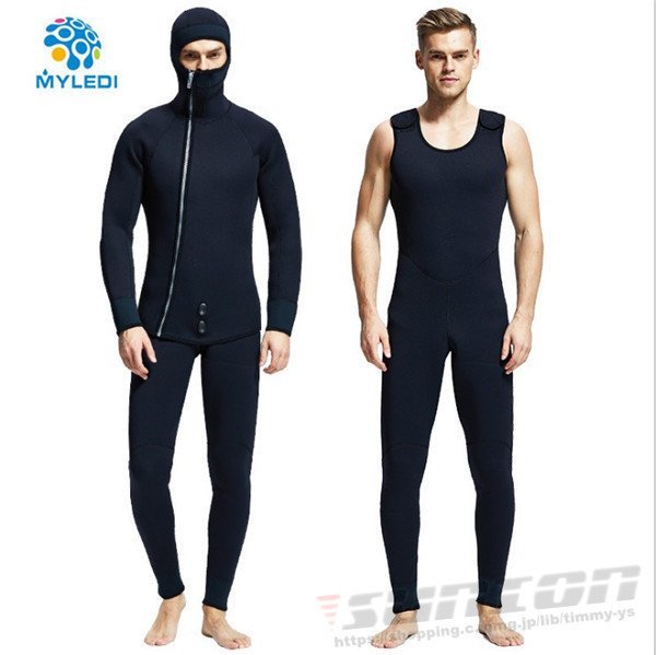  wet suit 7mm with a hood .2 piece diving s Piaa fishing s cue buffing ru suit marine sport snorkel 