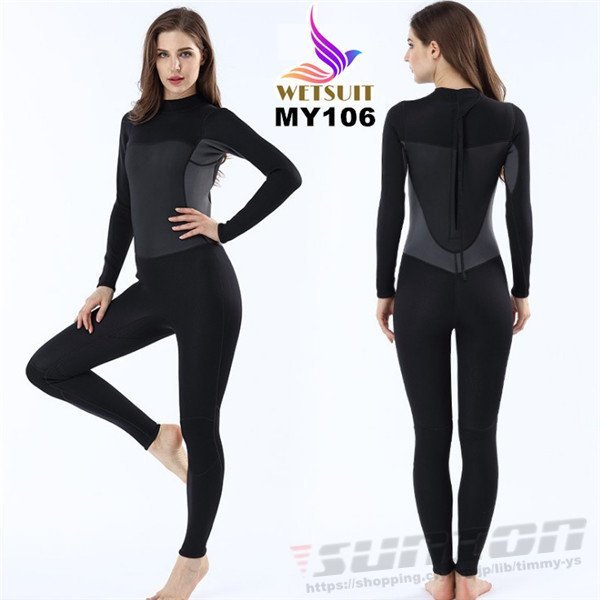  wet suit 2mm lady's surfing full suit back Zip neoprene diving fishing 